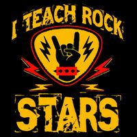 I Teach Rock Stars Music Teacher Rock On Cooling Performance Crew T-Shirt