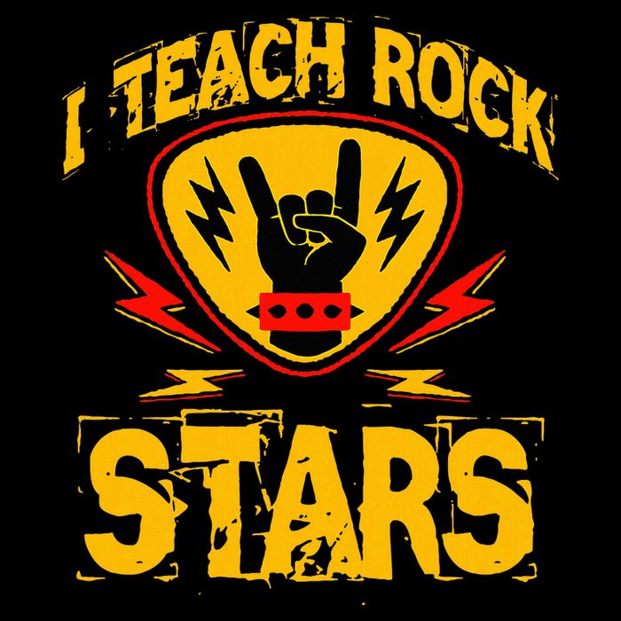 I Teach Rock Stars Music Teacher Rock On Cooling Performance Crew T-Shirt