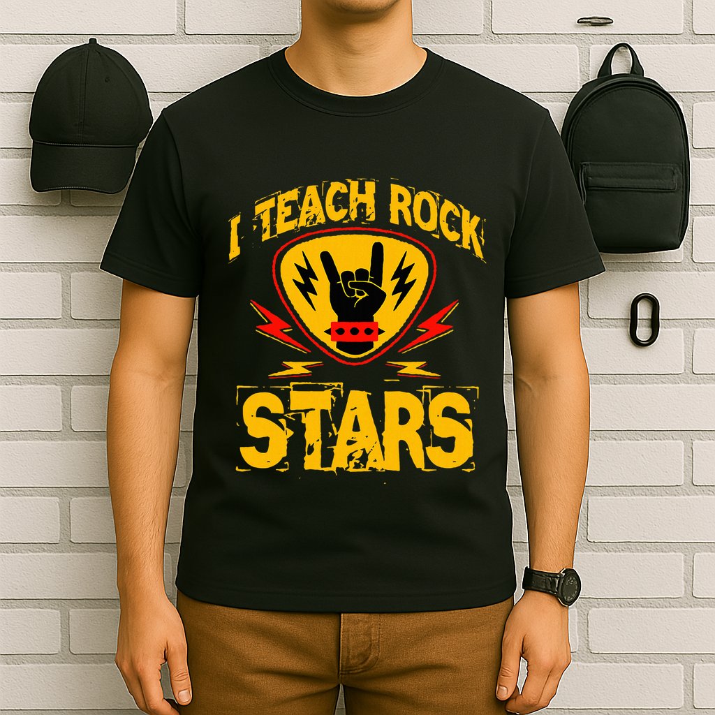 I Teach Rock Stars Music Teacher Rock On T-Shirt