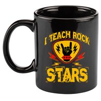 I Teach Rock Stars Music Teacher Rock On 11oz C Handle Ceramic Mug