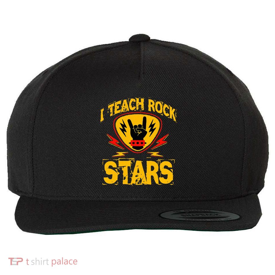 I Teach Rock Stars Music Teacher Rock On Wool Snapback Cap