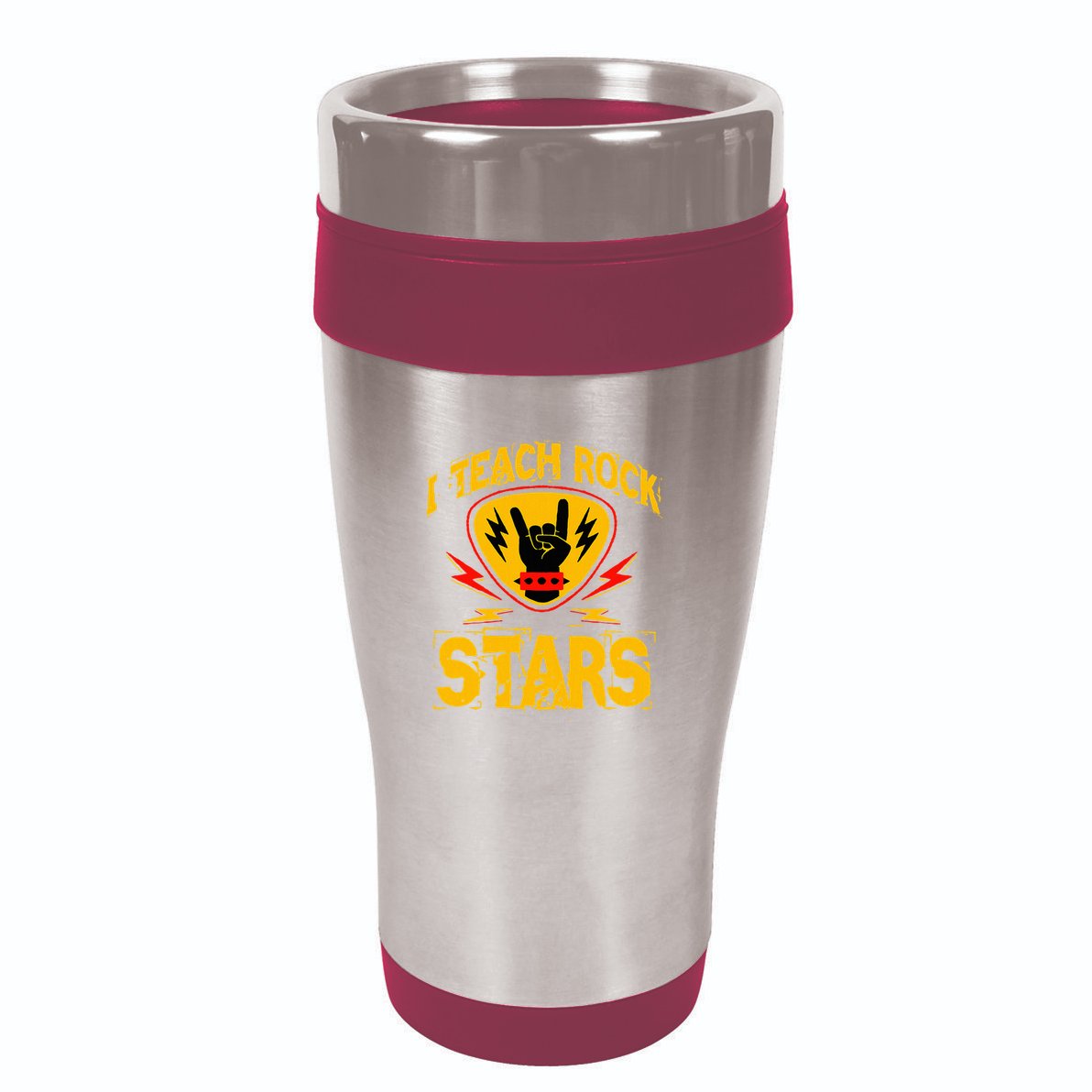I Teach Rock Stars Music Teacher Rock On 16oz Travel Tumbler
