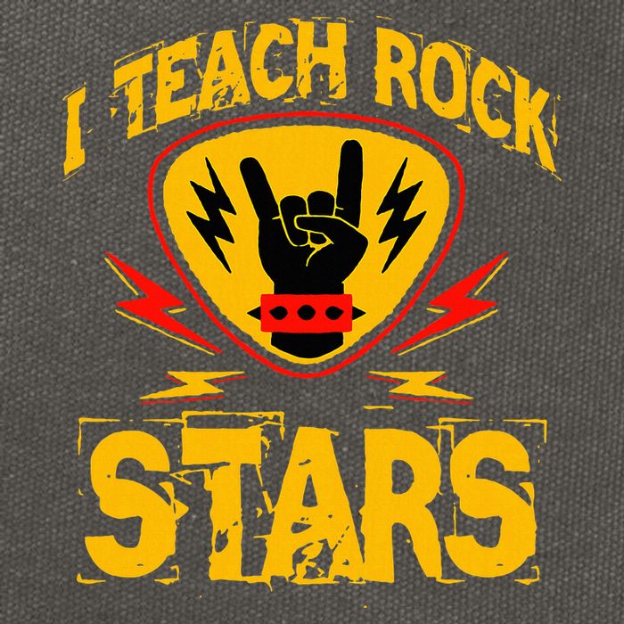I Teach Rock Stars Music Teacher Rock On Cotton Canvas Backpack