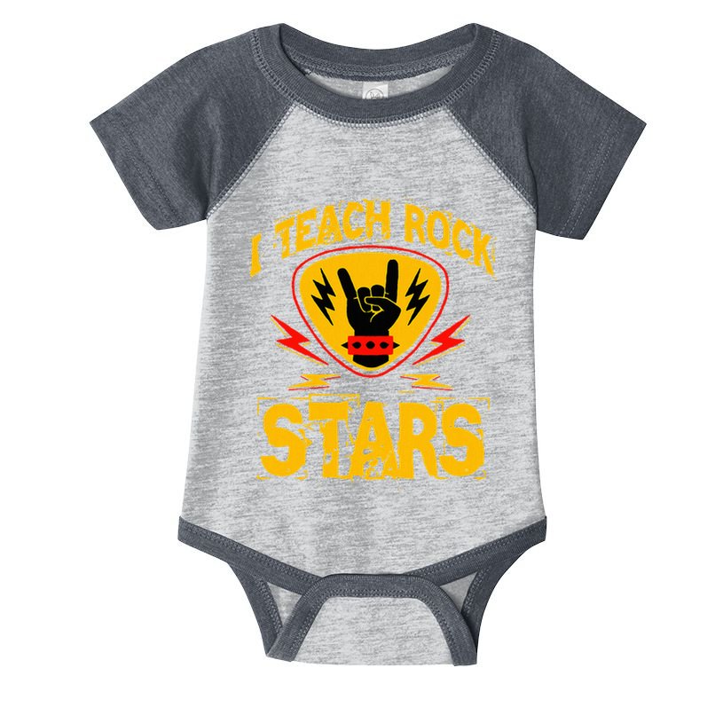 I Teach Rock Stars Music Teacher Rock On Infant Baby Jersey Bodysuit