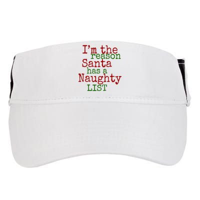 Im The Reason Santa Has A Naughty List Funny Holiday Adult Drive Performance Visor