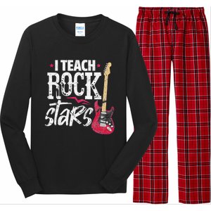 I Teach Rock Stars Funny Music Teacher Guitar Player Long Sleeve Pajama Set