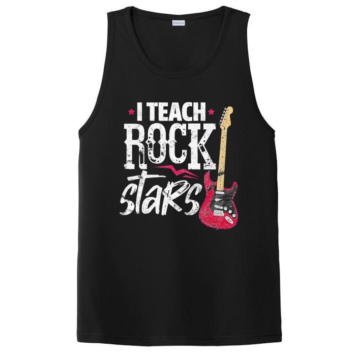 I Teach Rock Stars Funny Music Teacher Guitar Player PosiCharge Competitor Tank