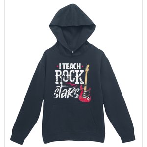 I Teach Rock Stars Funny Music Teacher Guitar Player Urban Pullover Hoodie