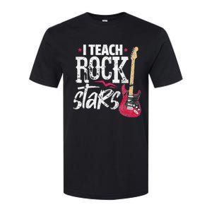 I Teach Rock Stars Funny Music Teacher Guitar Player Softstyle CVC T-Shirt