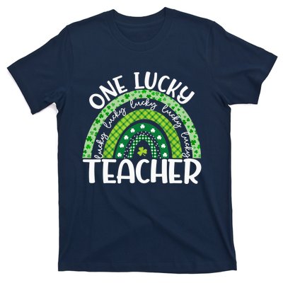 Irish Teacher Rainbow St Patricks Day One Lucky Teacher T-Shirt