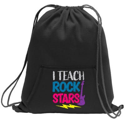 I Teach Rockstars Orchestra Music Teacher Back To School Sweatshirt Cinch Pack Bag