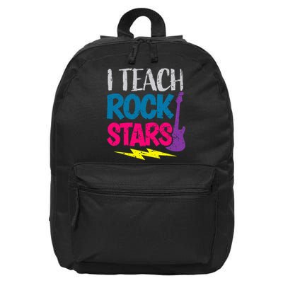 I Teach Rockstars Orchestra Music Teacher Back To School 16 in Basic Backpack