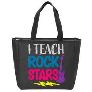 I Teach Rockstars Orchestra Music Teacher Back To School Zip Tote Bag