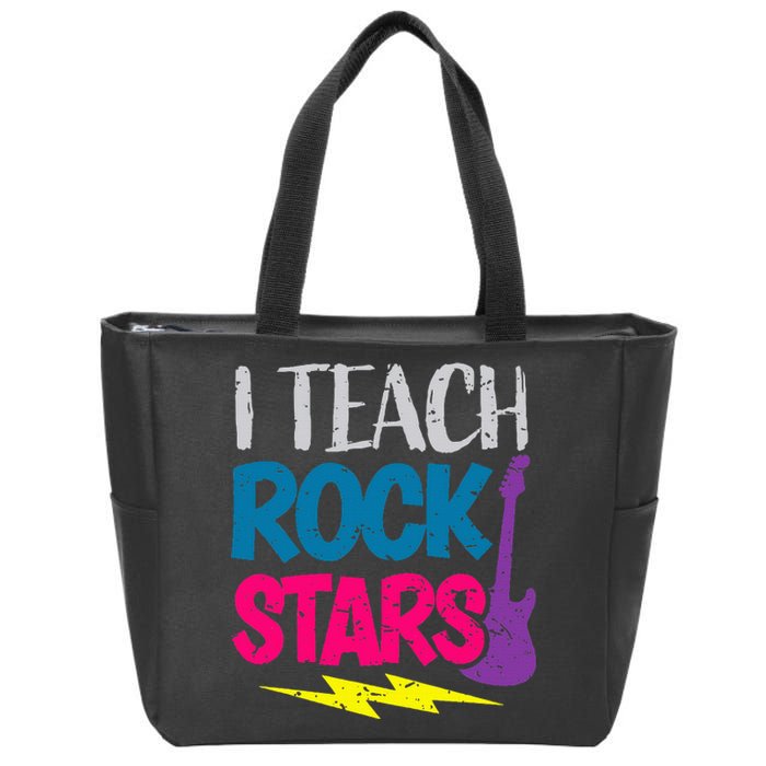 I Teach Rockstars Orchestra Music Teacher Back To School Zip Tote Bag