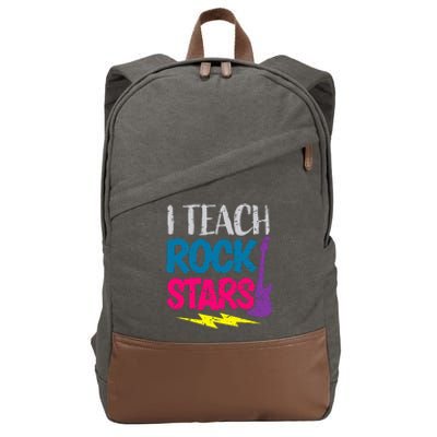 I Teach Rockstars Orchestra Music Teacher Back To School Cotton Canvas Backpack