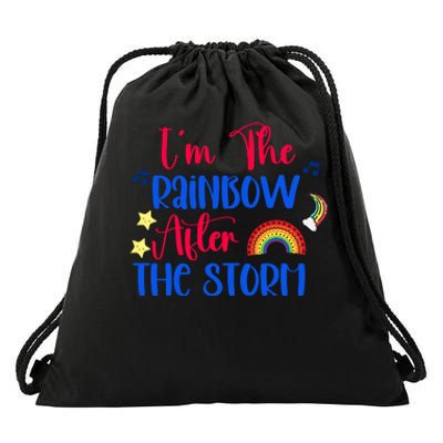 I'm The Rainbow After The Storm Drawstring Bag