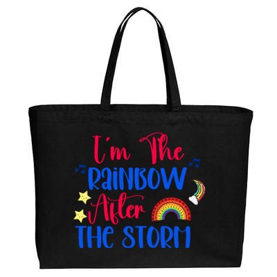 I'm The Rainbow After The Storm Cotton Canvas Jumbo Tote