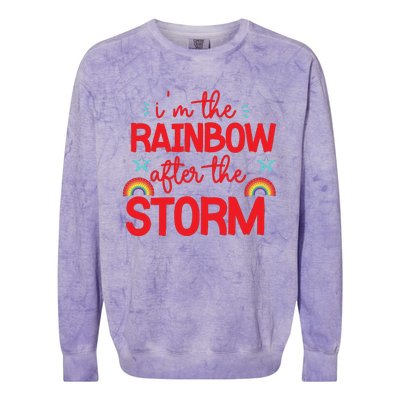 I'm The Rainbow After The Storm Colorblast Crewneck Sweatshirt