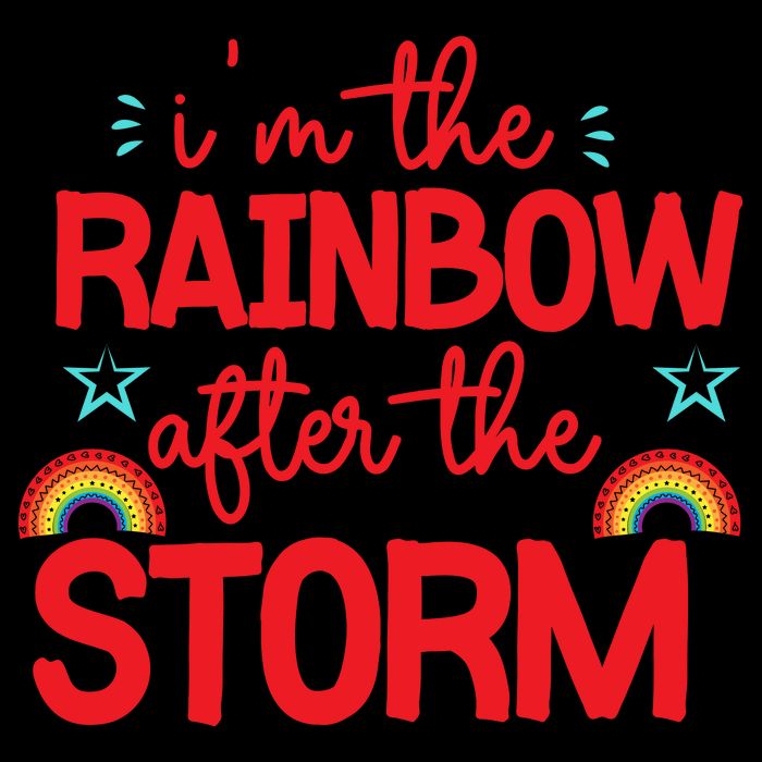 I'm The Rainbow After The Storm Drawstring Bag