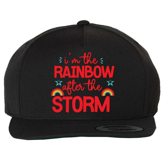I'm The Rainbow After The Storm Wool Snapback Cap