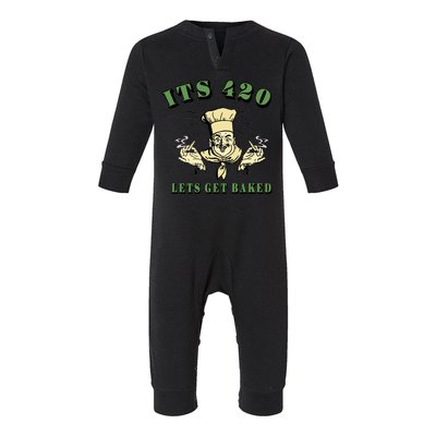 It's 420 Lets Get Baked Infant Fleece One Piece