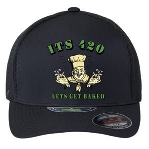 It's 420 Lets Get Baked Flexfit Unipanel Trucker Cap