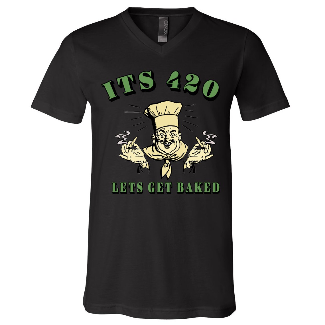 It's 420 Lets Get Baked V-Neck T-Shirt