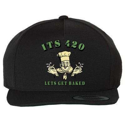 It's 420 Lets Get Baked Wool Snapback Cap