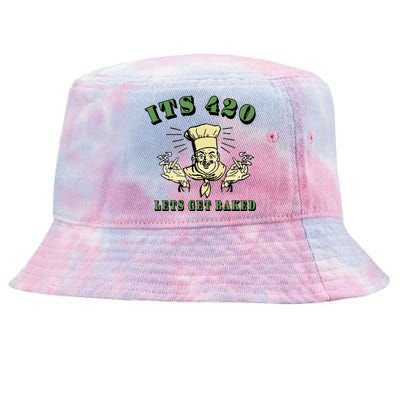 It's 420 Lets Get Baked Tie-Dyed Bucket Hat