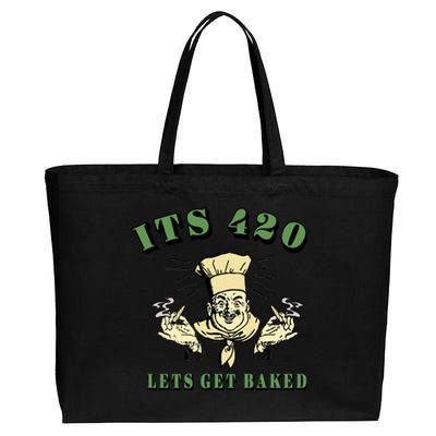 It's 420 Lets Get Baked Cotton Canvas Jumbo Tote