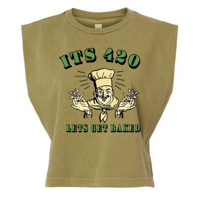 It's 420 Lets Get Baked Garment-Dyed Women's Muscle Tee