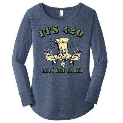 It's 420 Lets Get Baked Women's Perfect Tri Tunic Long Sleeve Shirt