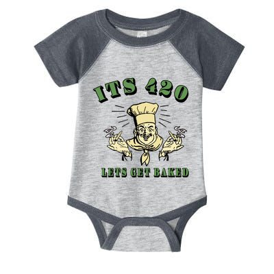 It's 420 Lets Get Baked Infant Baby Jersey Bodysuit