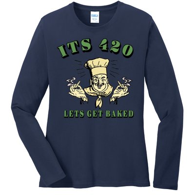 It's 420 Lets Get Baked Ladies Long Sleeve Shirt