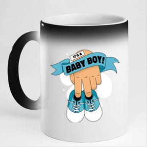 It's A Baby Boy! 11oz Black Color Changing Mug