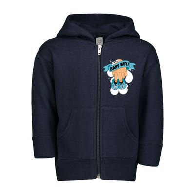 It's A Baby Boy! Toddler Zip Fleece Hoodie