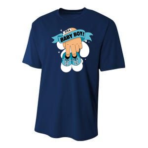 It's A Baby Boy! Youth Performance Sprint T-Shirt