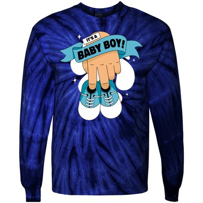 It's A Baby Boy! Tie-Dye Long Sleeve Shirt