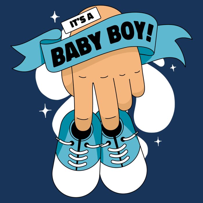 It's A Baby Boy! Visor
