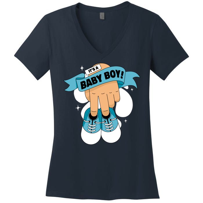 It's A Baby Boy! Women's V-Neck T-Shirt