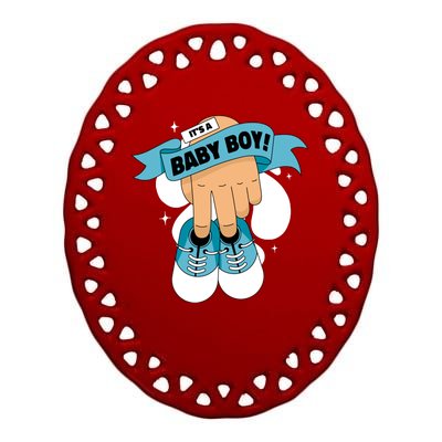 It's A Baby Boy! Ceramic Oval Ornament