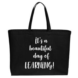 It's A Beautiful Day Of Learning! Cotton Canvas Jumbo Tote