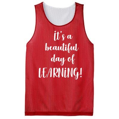 It's A Beautiful Day Of Learning! Mesh Reversible Basketball Jersey Tank