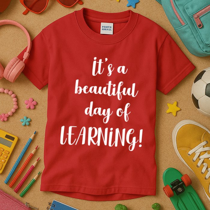 It's A Beautiful Day Of Learning! Kids T-Shirt