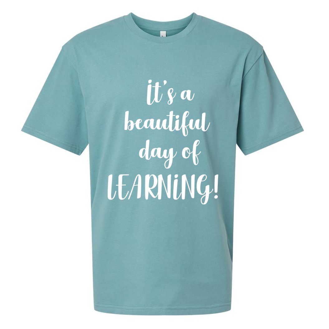 It's A Beautiful Day Of Learning! Sueded Cloud Jersey T-Shirt