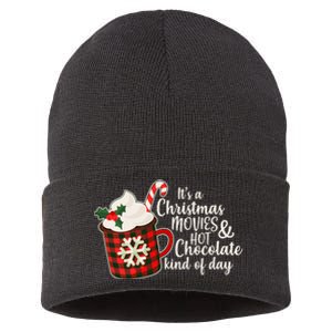 It's A Christmas Movies And Hot Chocolate Kind Of Day Sustainable Knit Beanie