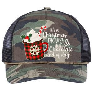 It's A Christmas Movies And Hot Chocolate Kind Of Day Retro Rope Trucker Hat Cap