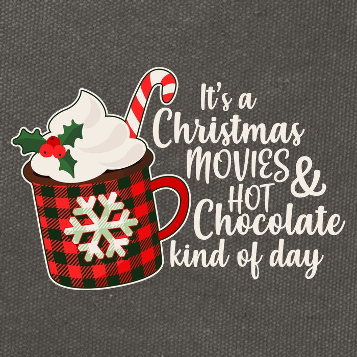 It's A Christmas Movies And Hot Chocolate Kind Of Day Cotton Canvas Backpack