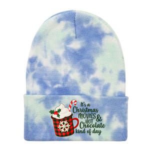 It's A Christmas Movies And Hot Chocolate Kind Of Day Tie Dye 12in Knit Beanie