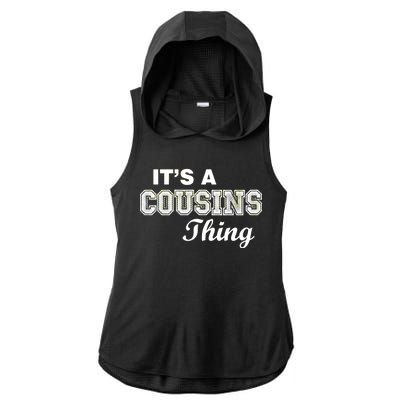 It's A Cousins Thing Ladies PosiCharge Tri-Blend Wicking Draft Hoodie Tank